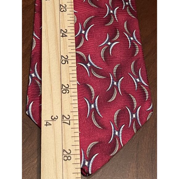 Xmi For Nordstrom Red Hand Made 100% Silk Men’s Neck Tie Made In Usa - Picture 5 of 9